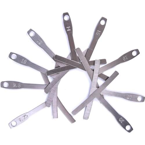 9pcs/set Guitar Metal Under String Radius Gauge Luthier Stainless Steel Tools Parts
