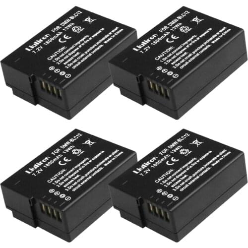 4x DMW-BLC12 DMW BLC12 BLC12PP BLC12E Camera Battery batterie for Panasonic Lumix DMC-GH2 FZ1000 FZ200 FZ300 G5 G6 G7