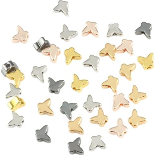 Charms Butterfly Beads Plated Crafts Color Retention Copper Beads For Jewelry Making Diy Bracelet Earring Necklace 10pcs/20pcs