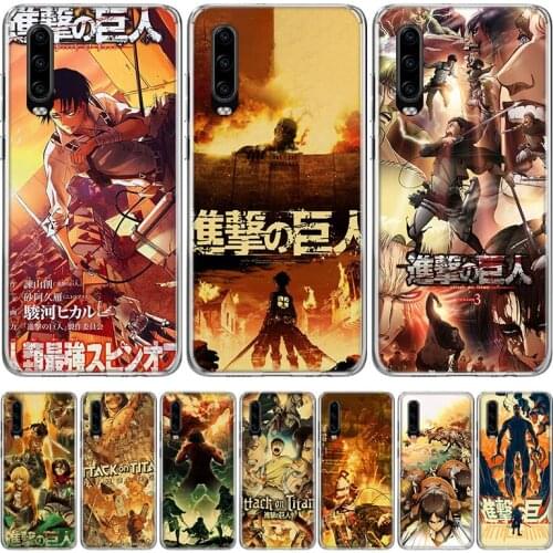 Attack On Titan Phone Case for Huawei P30 P40 P20 P10 Mate 20 10 30 Lite Pro P Smart Z Plus + Art Shell Cover Coque