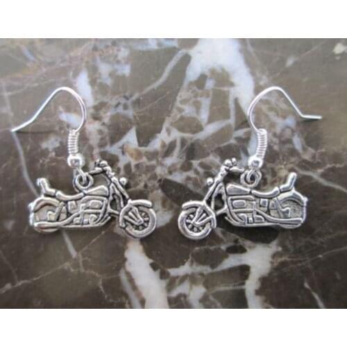Hot ! Fashion Jewelry Earrings motorcycle Charm Drop Earrings Pendant Tibetan silver for woman gift 20pairs-27