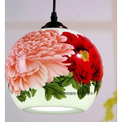 Chinese Pendant lamp for Kitchen Dining Room Living Room Suspension luminaire Hanging Ceramic Bedroom Chandeliers Fixtures