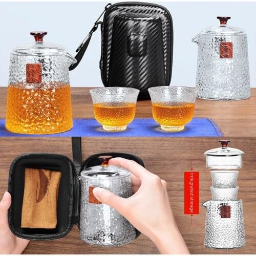 Creative Travel Portable Teapot Quik Cup Car Office Outdoor Tea Pot Kung Fu Tea Set Friend Gift Teasets One pot and two cups