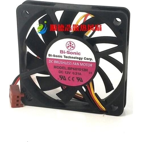 For Emacro Bi-Sonic BP601012H Server Cooling Fan DC 12V 0.21A 60x60x10mm