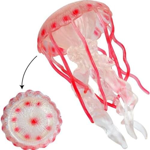 Soft Jellyfish Animal Figure Collectible Toys Sea Animal Cognition Action Figures Kids Plastic Model Toys