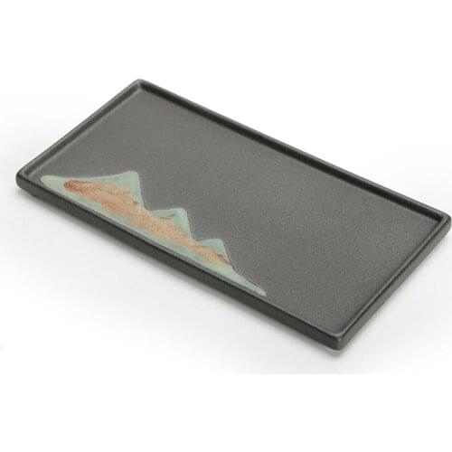 Tray water storage set color-changing ceramic tea set square tea tray stone tea tray tea board kung fu tea trays table stone