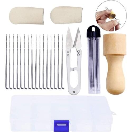 RORGETO Needle Felting Kit Felting Needles Needle Felting Supplies with Needle Felting Needles Wood Handle Scissors Finger Cots