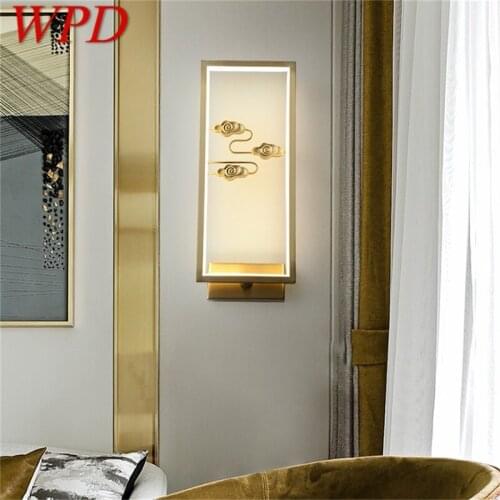 WPD Brass Wall Indoor Light Modern Luxury Design Sconce LED Lamp Balcony For Home Living Room Corridor