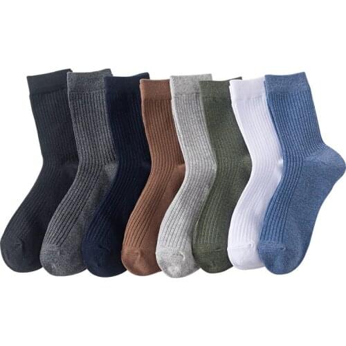 Mens Socks Cotton Business Men Deodorant Crew Socks Breathable Male Solid Color Mens Sock Chaussette homme Skarpety Chausette