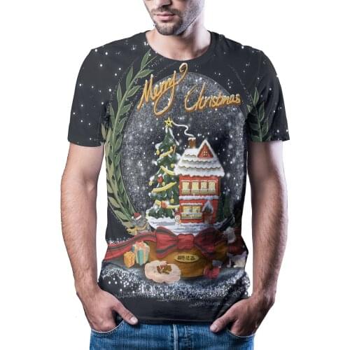 New Fashion Christmas Street Style 3D digital print animation skull t-shirt top leisure sports T-shirt XXS 6XL
