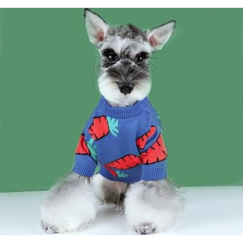 Pet Clothes Dog French Bulldog Schnauzer Teddy Winter Thicken Cute Carrot Sweater Small Dog Clothes