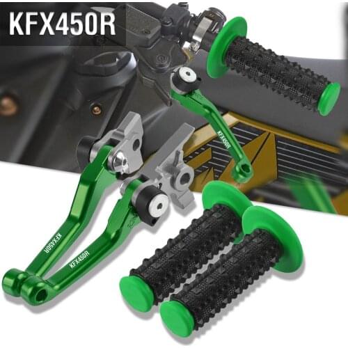 Dirt Bike Handle grips handlebar grip & Brake Clutch Lever FOR KAWASAKI KFX450R 2006 2007 2008 2009 2010 2011 2012 2013 2014