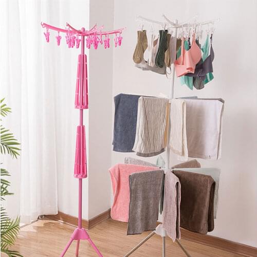 Foldable Indoor Clothes Socks Drying Rack Multifunction Stainless Drying Rack Laundry Balcony Stand Shelf for Baby Towels Diaper
