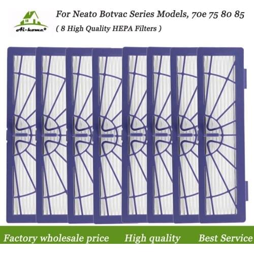 8Pcs Filter High Quality New 8PCS Hepa Filters Replacements for Neato Botvac 85 70e 75 80 series Robotic Vacuum Cleaners Robot