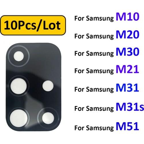 10Pcs/Lot, Back Rear Camera Glass Lens For Samsung Galaxy M10 M20 M30 M21 M31 M31s M51 With Adhesive