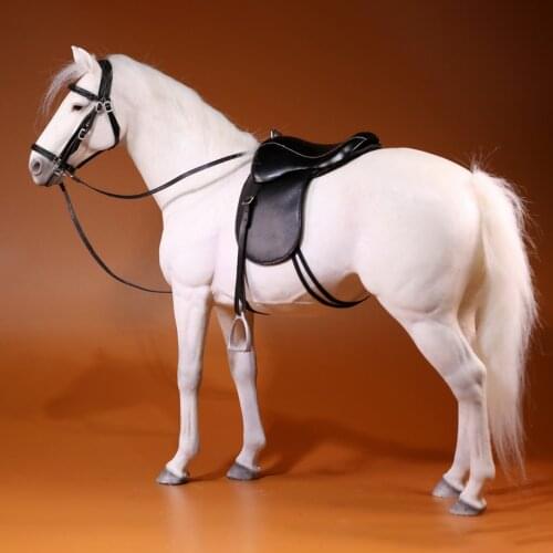Surwish 33cm 1/6 Scale Germany Hannover Warm Blooded Model Horse Decoration Drop Shipping - Grey White