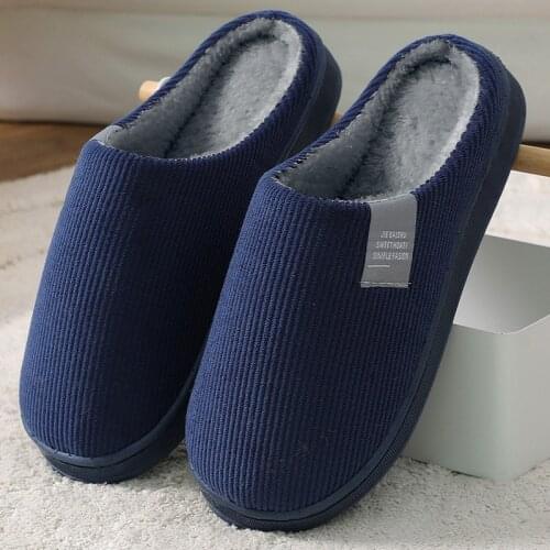 2021Slippers Men Home Couple Shoes Women Cotton House Slippers For Male Winter Warm Slides Bedroom Female Shoes Chaussure Femme