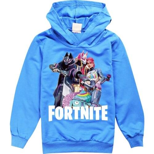Fortnite Autumn Long-sleeved Hoodie Sweater for Girls Kids Boys Hoodies Sweatshirts Fashion Childrens Clothing Tops Gift