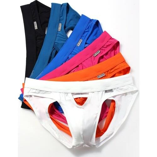 Sexy Men Underwear Briefs Backless Buttocks Cuecas Open Back Thongs Calzoncillos Hombre Slip Gay Underwear Male Panties