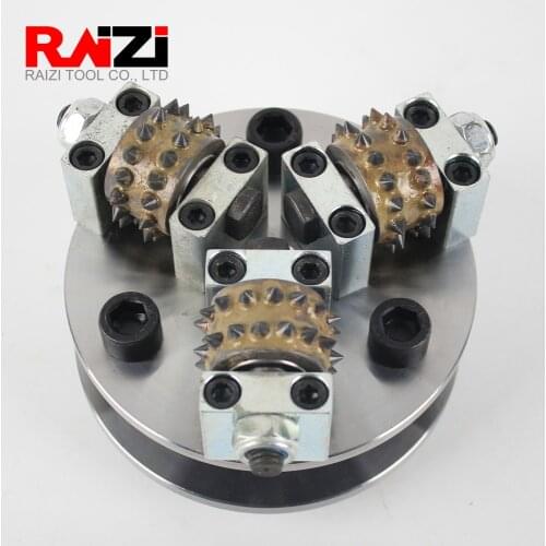 Raizi 5 inch/125 mm bush hammer Disc For granite marble Stone 3 Rollers Diamond Grinding Wheel On Angle Grinder litchi surface