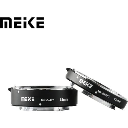 Meike MK-Z-AF1 Metal Auto Focus Macro Extension Tube Adapter Ring 11mm 18mm for Nikon Z Mount Z5 Z6 Z7 Z50 Z6II Z7II Camera