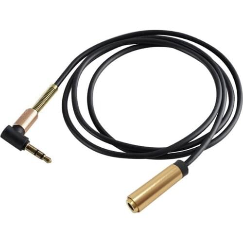 Aux Audio Extension Cable 3.5mm Male to Female 90 Degree Right Angle Audio Cable for Car / MP4 MP3 / Headphone Aux Cord