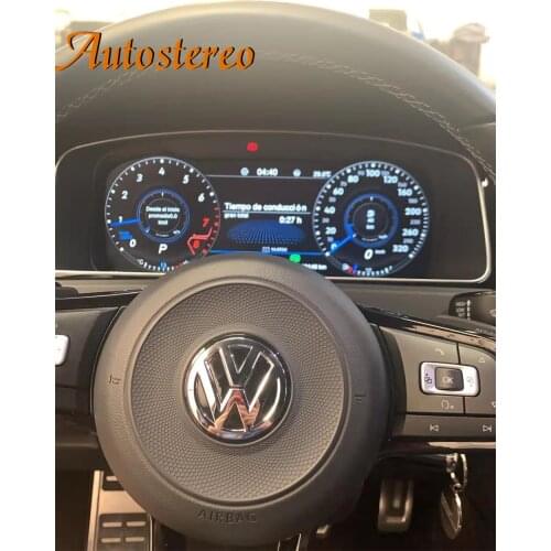 Android 9.0 Digital Cluster Virtual Cockpit For VW B8 PASSAT CC Golf 7 Golf 7.5 GTI Variant Dashboard Entertainment Speed Screen