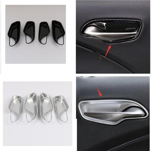 Lapetus Inner Door Pull Handle Bowl Frame Cover Trim Fit For Lexus UX 200 250H 2019 2020 2021 ABS / Matte / Carbon Fiber Look