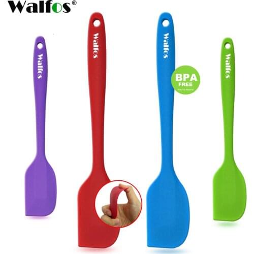 WALFOS Food Grade Non Stick Butter Cooking Silicone Spatula Set Cookie Pastry Scraper Cake Baking Spatula Silicone Spatula