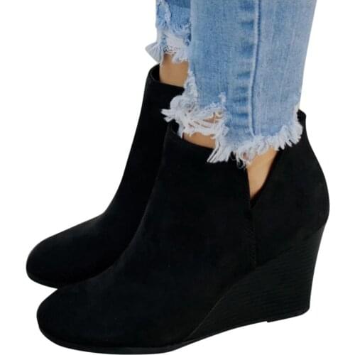 Woman Shoes Booties Female Winter New Plus Velvet Warm Short Tube Cotton Boots British Style Personality Side Zip Wild