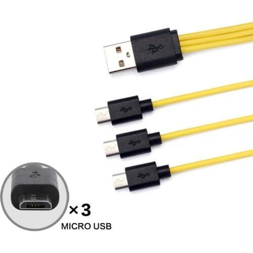 ZNTER 4 in 1 Multi-function 25cm Rechargeable Battery Charging Cable 4 Micro USB Charging Cable for 18650 Battery for Android