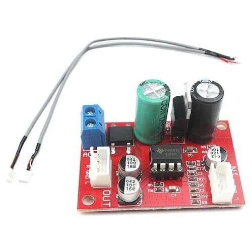 1PCS NE5532 Dynamic Microphone Stereo Preamp Amplifier Board + Signal Shielding