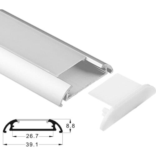 10m(10pcs) a lot, 1m per piece, LED Aluminum extrusion profiles for strips light