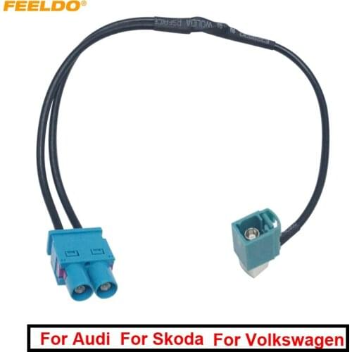 10Pcs Car 1-Way Plug/Female To 2-Way Male/Jack FAKRA2-Z Radio Antenna Terminals With Amplifier For Volkswagen/Skoda Head Unit