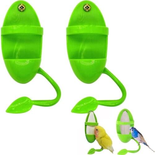 2pcs Plastic Bird Feeding Holder for Cuttlebone on Cage Parrot Cage Stands Parrots Feeder Perches