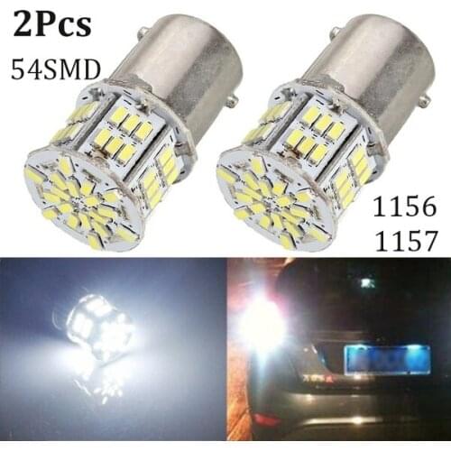 2x Led Replacement Bulbs For Cars 1156 BA15S P21W 3014 54SMD Tail Light Turn Signals Light DC12-24V Car Light Source