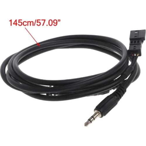 3Pin 3.5mm Jack AUX Adapter Radio Interface Cable 145cm For BMW BM54 E39 E46 E53 X5 wholesale
