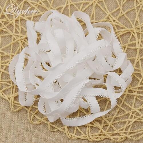 5m White Color Classic Lace Nylon Elastic Band Ribbon For DIY Women Garment Pants Underwear Sewing Accessories