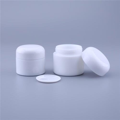 6pcs 15g 20g 30g 50g 60g 100g Glass Cream Jars Cosmetic Packaging With Lid Plastic Caps & Inner Liners Round Empty Small Glass