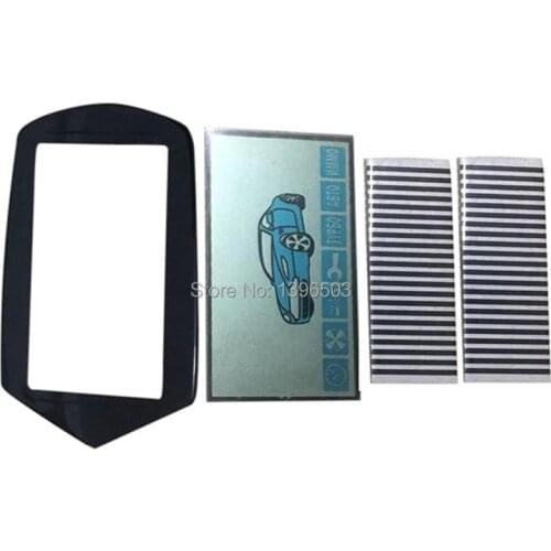 A91 LCD Display Screen Flexible Cable Zebra Stripes + Glass Cover Key Case for Starline A91 LCD Remote Control Display