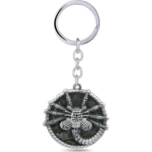 Alien v Predator Keychain Facehugger Pendant Antique Metal Key Ring porte clef Car Key Chain sleutelhanger Men Jewelry