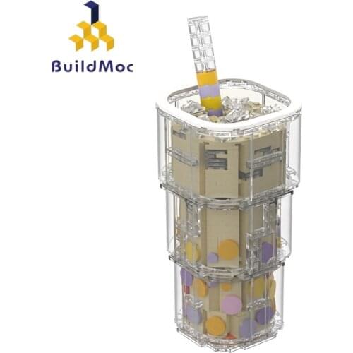 Bulidmoc City Taro Pulp Milk Tea Cup Creator Expert Decorations Educational Toys Suitable For Children Building Blocks Toy Gift