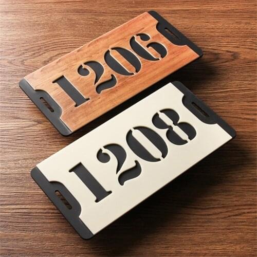 Numbers house number wood retro style as acrylic door number Custom door plate apartment Hotel