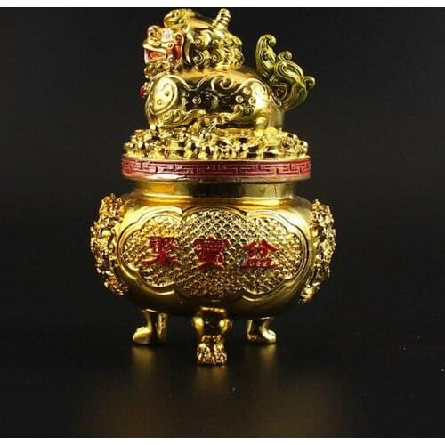 Cornucopia Chinese Dragon Statue Lucky Fortune Lucky Feng Shui Decoration Buddhist Magical Protection Law Lucky Favor
