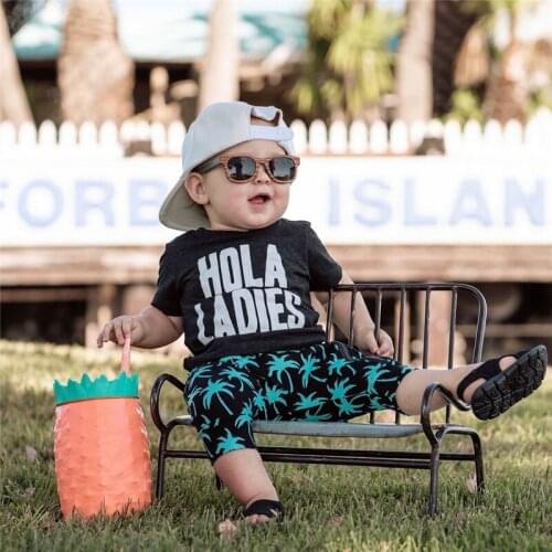 Kids Boys Clothes 2021 Summer Baby Child Short Sleeve Letter Print Tops T Shirt+Shorts Pants Boys Outfits Set Sports Beach Suit