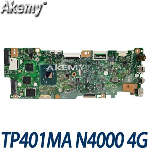 For Asus Vivobook Flip TP401MA TP401M Motherboard N4000 4GB RAM not with SSD