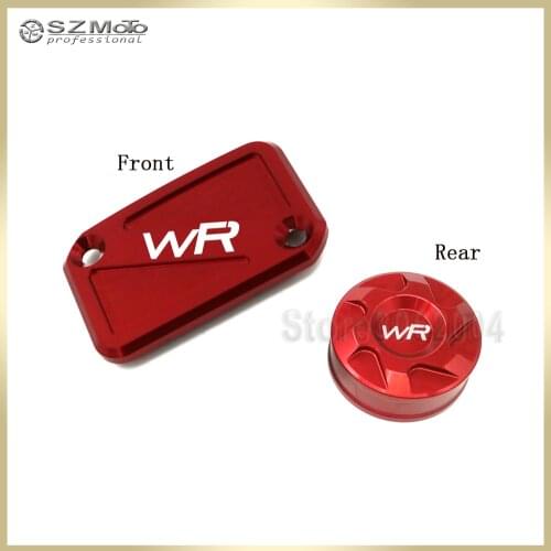 For YAMAHA WR125 WR 125 2011-2013 2012 Front Rear Brake Reservoir Cover Motorcycle Master Cylinder Oil Fluid Cap With Logo