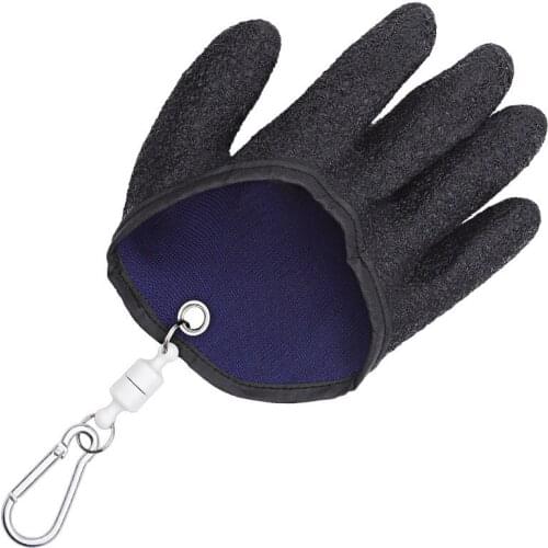 Latex Fishing Gloves Anti Slip Anti Pinch Full Finger Men Work Accessories Carp Catch Fish Equipment Magnetic Connect Easy Wear