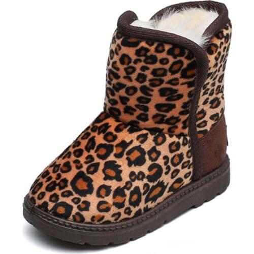 Hot Fashion Boots Children Kids Baby Girls Boys Leopard Winter Warm Short Boots Casual Shoes Childrens Shoes Drop Shipping