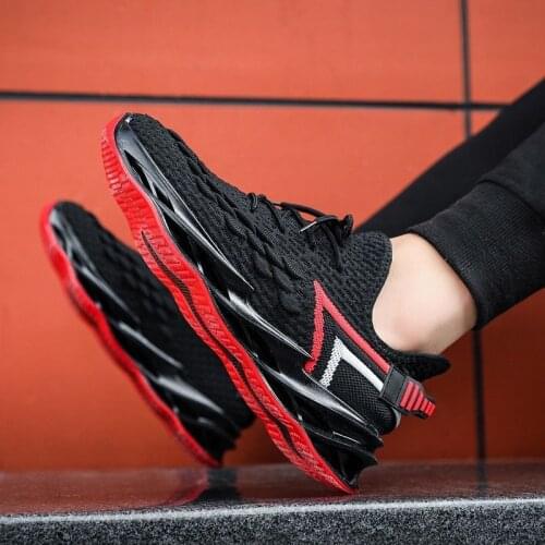 Mens Shoes Camping Running Sports Sneakers Cushioning Casual Air Mesh New Style Shock Absorption Light Breathable Cozy Trend